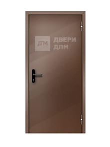 Коричневая противопожарная дверь 3-го типа однопольная глухая ДП-684